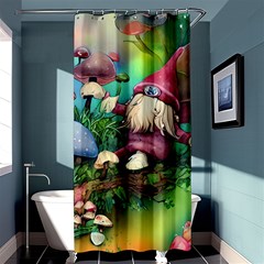 Vintage Flowery Mushroom Shower Curtain 36  X 72  (stall)  by GardenOfOphir