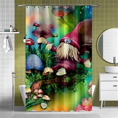 Vintage Flowery Mushroom Shower Curtain 48  X 72  (small)  by GardenOfOphir