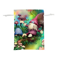 Vintage Flowery Mushroom Lightweight Drawstring Pouch (m)