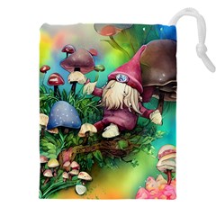 Vintage Flowery Mushroom Drawstring Pouch (5xl) by GardenOfOphir