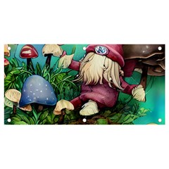 Vintage Flowery Mushroom Banner And Sign 4  X 2  by GardenOfOphir