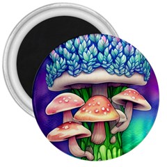 Woodsy Mushroom Forest Nature 3  Magnets by GardenOfOphir