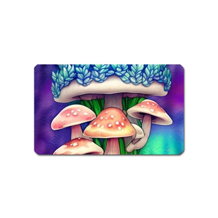 Woodsy Mushroom Forest Nature Magnet (Name Card)