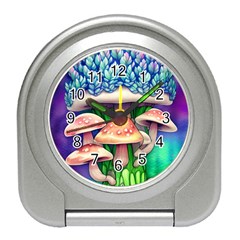 Woodsy Mushroom Forest Nature Travel Alarm Clock by GardenOfOphir