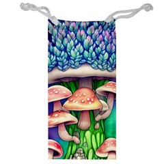 Woodsy Mushroom Forest Nature Jewelry Bag by GardenOfOphir