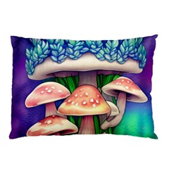 Woodsy Mushroom Forest Nature Pillow Case by GardenOfOphir