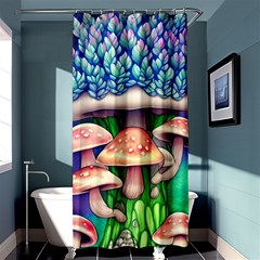 Woodsy Mushroom Forest Nature Shower Curtain 36  X 72  (stall)  by GardenOfOphir