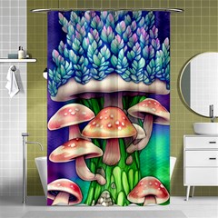 Woodsy Mushroom Forest Nature Shower Curtain 48  X 72  (small)  by GardenOfOphir