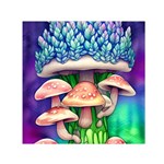 Woodsy Mushroom Forest Nature Square Satin Scarf (30  x 30 ) Front