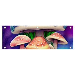 Woodsy Mushroom Forest Nature Banner And Sign 6  X 2  by GardenOfOphir