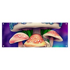 Woodsy Mushroom Forest Nature Banner And Sign 8  X 3  by GardenOfOphir