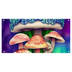 Woodsy Mushroom Forest Nature Banner And Sign 8  X 4  by GardenOfOphir