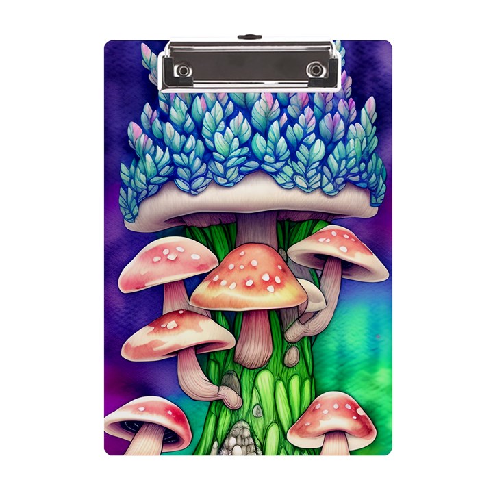 Woodsy Mushroom Forest Nature A5 Acrylic Clipboard