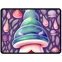 Mushroom Core Fleece Blanket (large) by GardenOfOphir