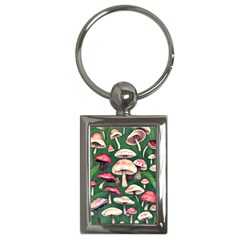 Foraging In The Mushroom Zone Key Chain (rectangle) by GardenOfOphir