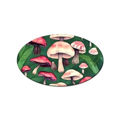 Foraging In The Mushroom Zone Sticker Oval (100 Pack) by GardenOfOphir