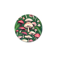 Foraging In The Mushroom Zone Golf Ball Marker (4 Pack) by GardenOfOphir