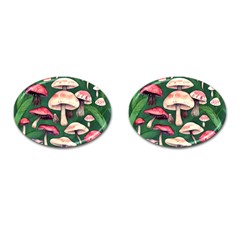 Foraging In The Mushroom Zone Cufflinks (oval) by GardenOfOphir