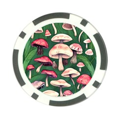 Foraging In The Mushroom Zone Poker Chip Card Guard by GardenOfOphir