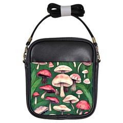 Foraging In The Mushroom Zone Girls Sling Bag by GardenOfOphir