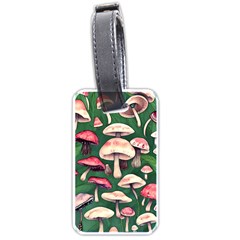 Foraging In The Mushroom Zone Luggage Tag (one Side) by GardenOfOphir