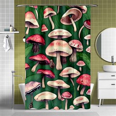 Foraging In The Mushroom Zone Shower Curtain 48  X 72  (small)  by GardenOfOphir