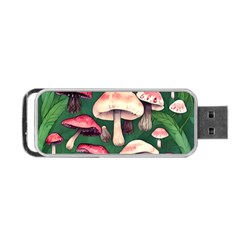 Foraging In The Mushroom Zone Portable Usb Flash (one Side) by GardenOfOphir