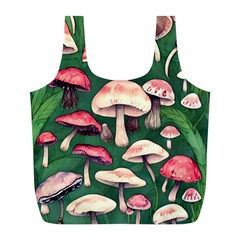 Foraging In The Mushroom Zone Full Print Recycle Bag (l) by GardenOfOphir