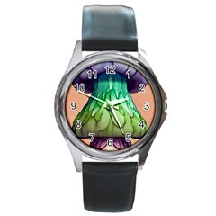 A Light Fantasy Round Metal Watch by GardenOfOphir