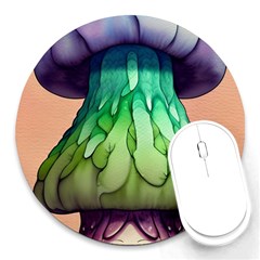 A Light Fantasy Round Mousepad by GardenOfOphir