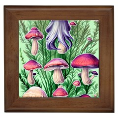 Mushroom Framed Tile by GardenOfOphir