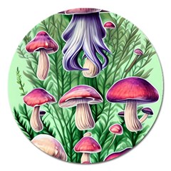 Mushroom Magnet 5  (round) by GardenOfOphir