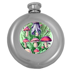 Mushroom Round Hip Flask (5 Oz) by GardenOfOphir