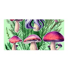 Mushroom Satin Wrap 35  X 70  by GardenOfOphir