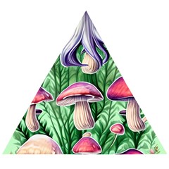 Mushroom Wooden Puzzle Triangle by GardenOfOphir