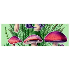 Mushroom Banner And Sign 9  X 3  by GardenOfOphir