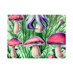 Mushroom One Side Premium Plush Fleece Blanket (mini)