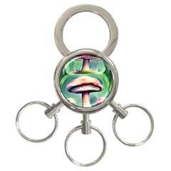 Vintage Mushroom 3-ring Key Chain by GardenOfOphir