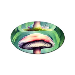 Vintage Mushroom Sticker (oval)