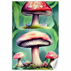 Vintage Mushroom Canvas 20  X 30  by GardenOfOphir