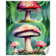 Vintage Mushroom Canvas 11  X 14  by GardenOfOphir