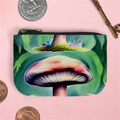 Vintage Mushroom Mini Coin Purse by GardenOfOphir