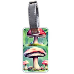 Vintage Mushroom Luggage Tag (one Side) by GardenOfOphir