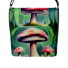 Vintage Mushroom Flap Closure Messenger Bag (l) by GardenOfOphir