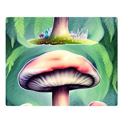 Vintage Mushroom Premium Plush Fleece Blanket (large) by GardenOfOphir