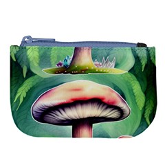 Vintage Mushroom Large Coin Purse by GardenOfOphir