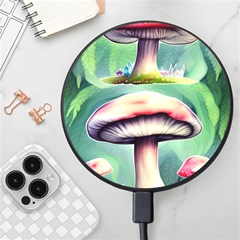 Vintage Mushroom Wireless Fast Charger(black) by GardenOfOphir