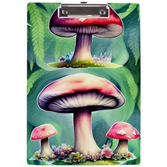 Vintage Mushroom A4 Acrylic Clipboard by GardenOfOphir