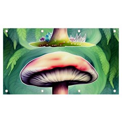 Vintage Mushroom Banner And Sign 7  X 4 