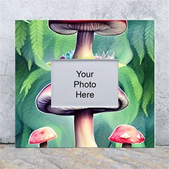 Vintage Mushroom White Wall Photo Frame 5  X 7  by GardenOfOphir